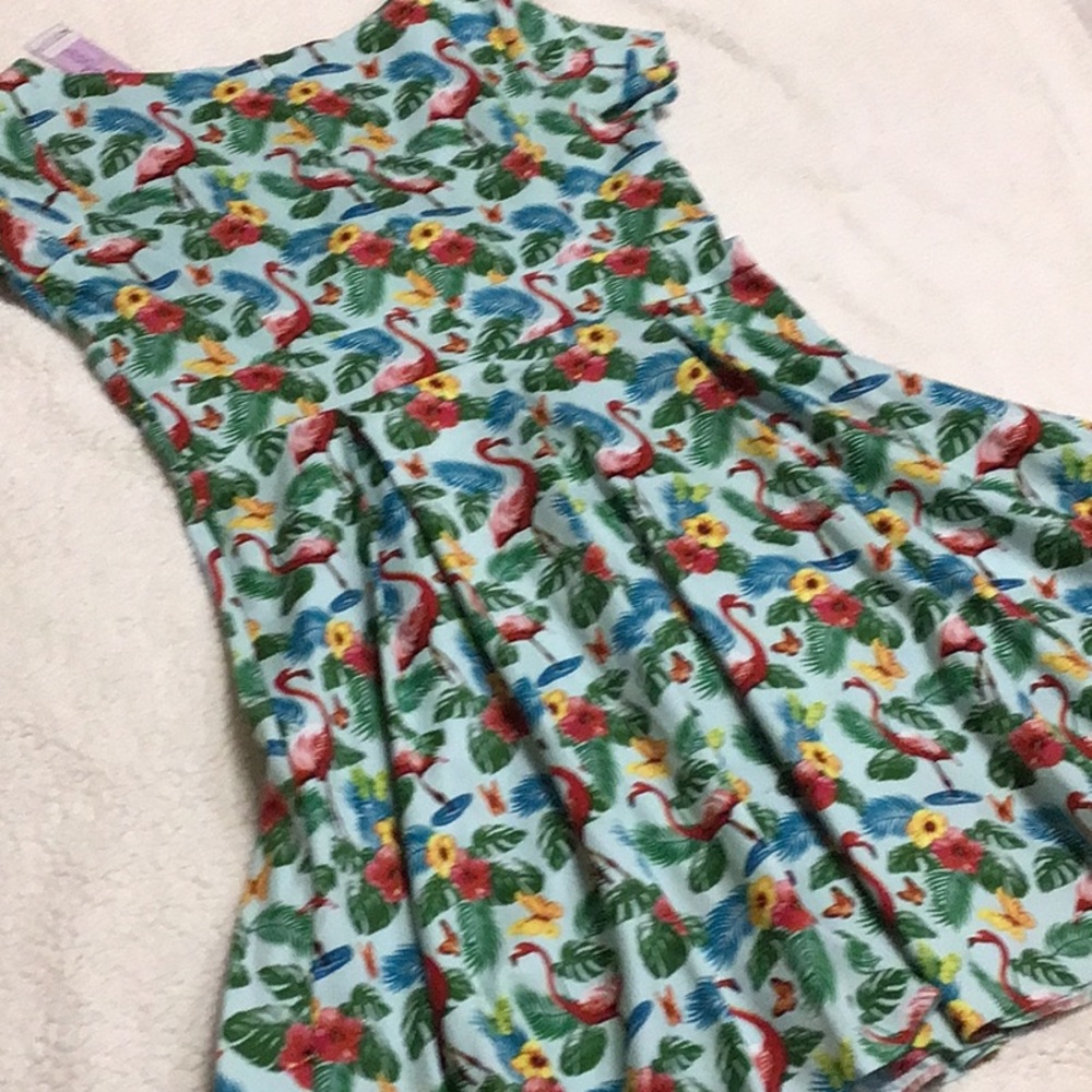 FLAMBOYANT FLAMINGO SWING DRESS 22/24